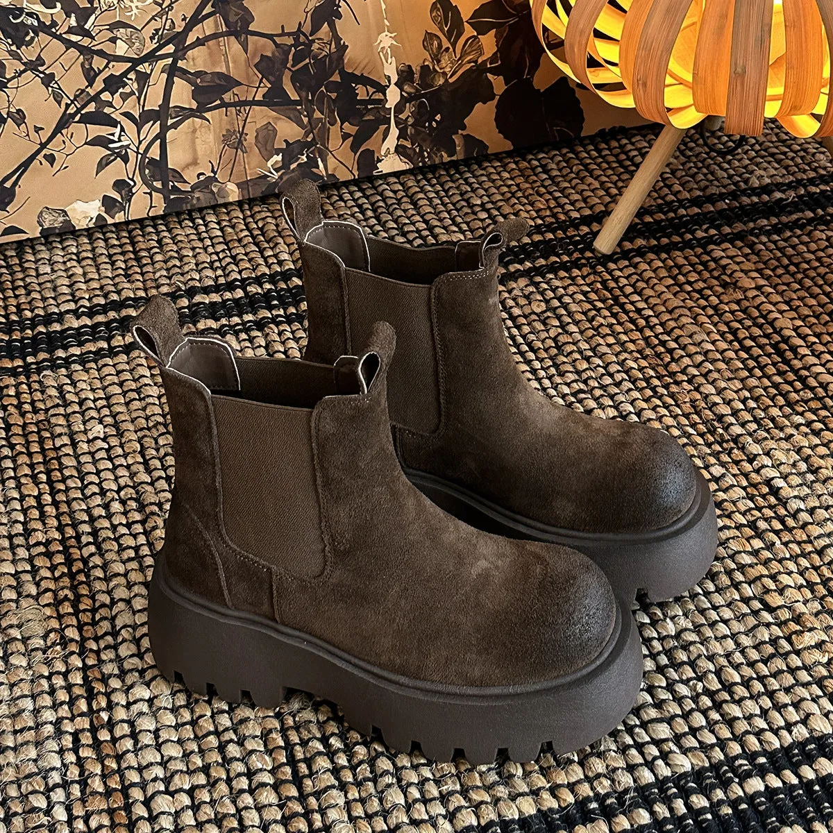 Elastic Boots Autumn And Winter New Height Increasing Women's Clothing