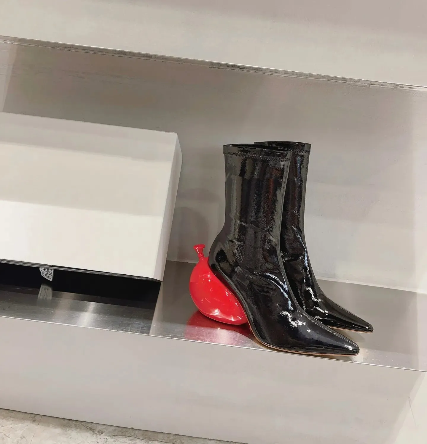 Elegant Zipper Ball Heel Ankle Boots