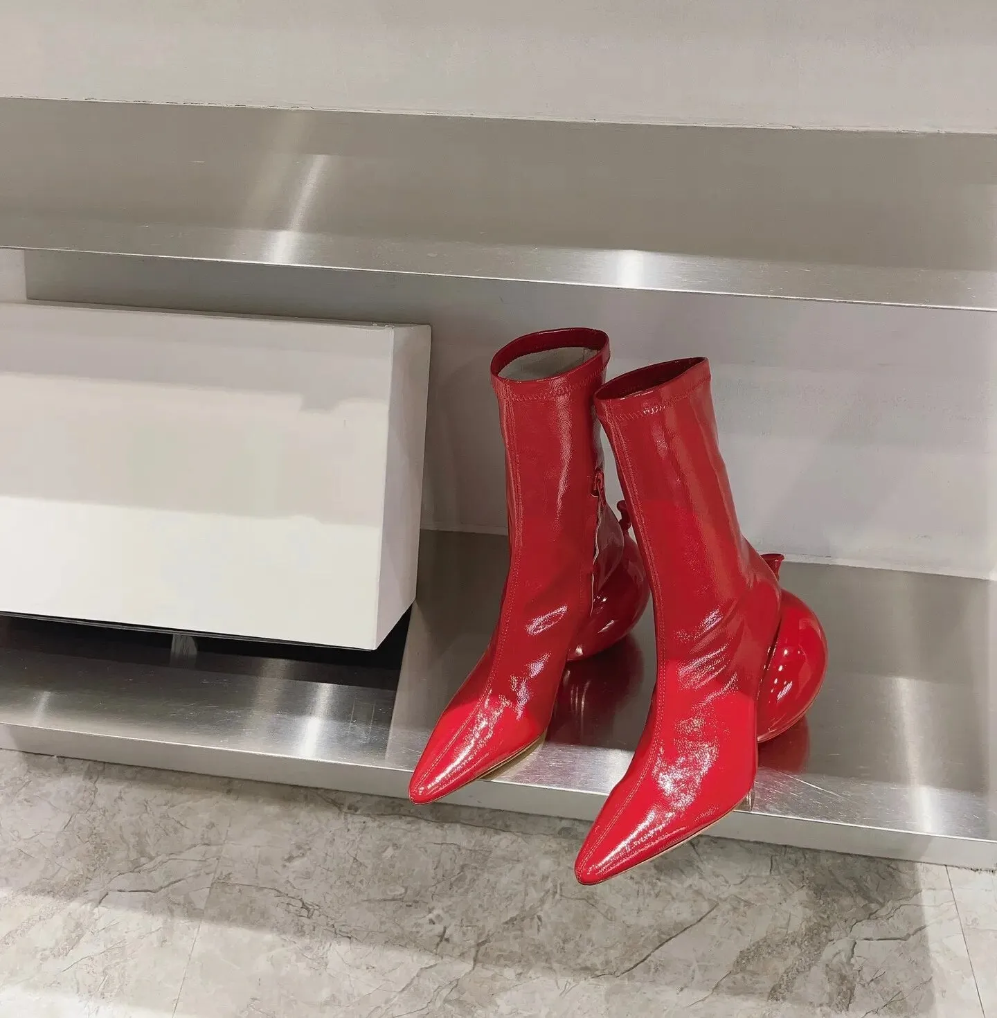 Elegant Zipper Ball Heel Ankle Boots