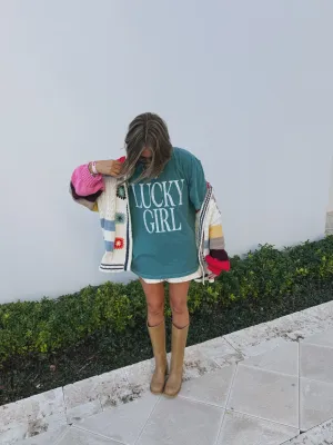 Emerald Lucky Girl Graphic Tee