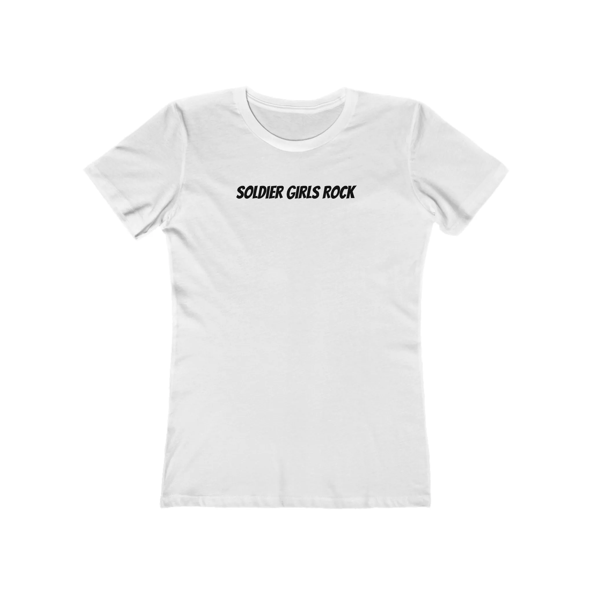 Empowering Women's Boyfriend Tee - 'Soldier Girls Rock'