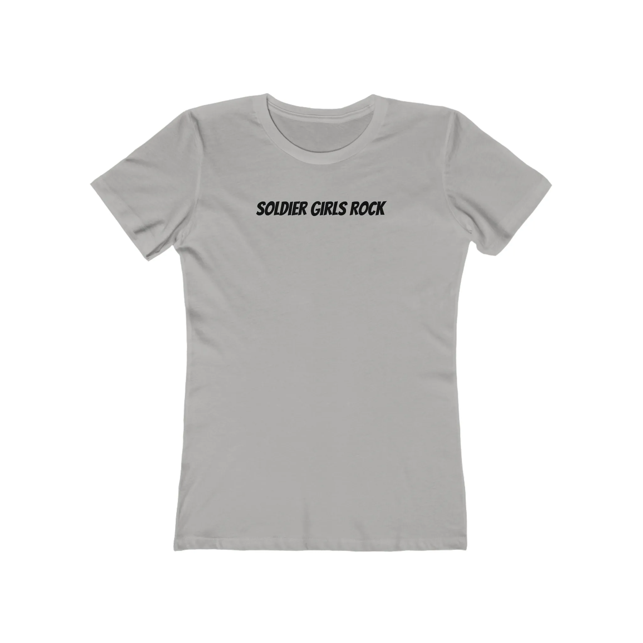 Empowering Women's Boyfriend Tee - 'Soldier Girls Rock'