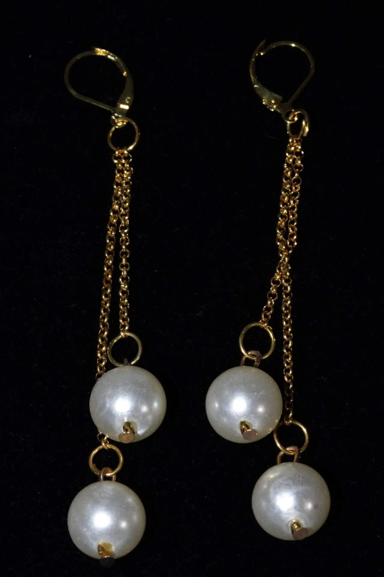 Faux Pearls Dangle Earrings