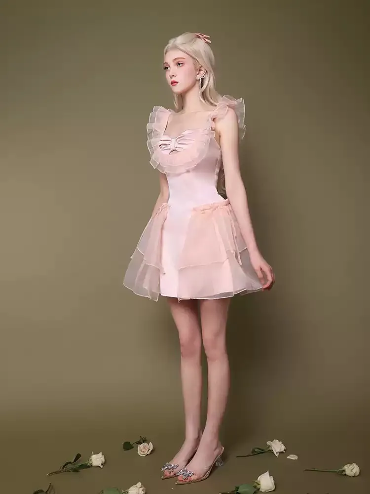 First Love Layered Ribbon Dress