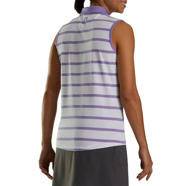 FootJoy Women's Sleeveless Spacedye Stripe Polo