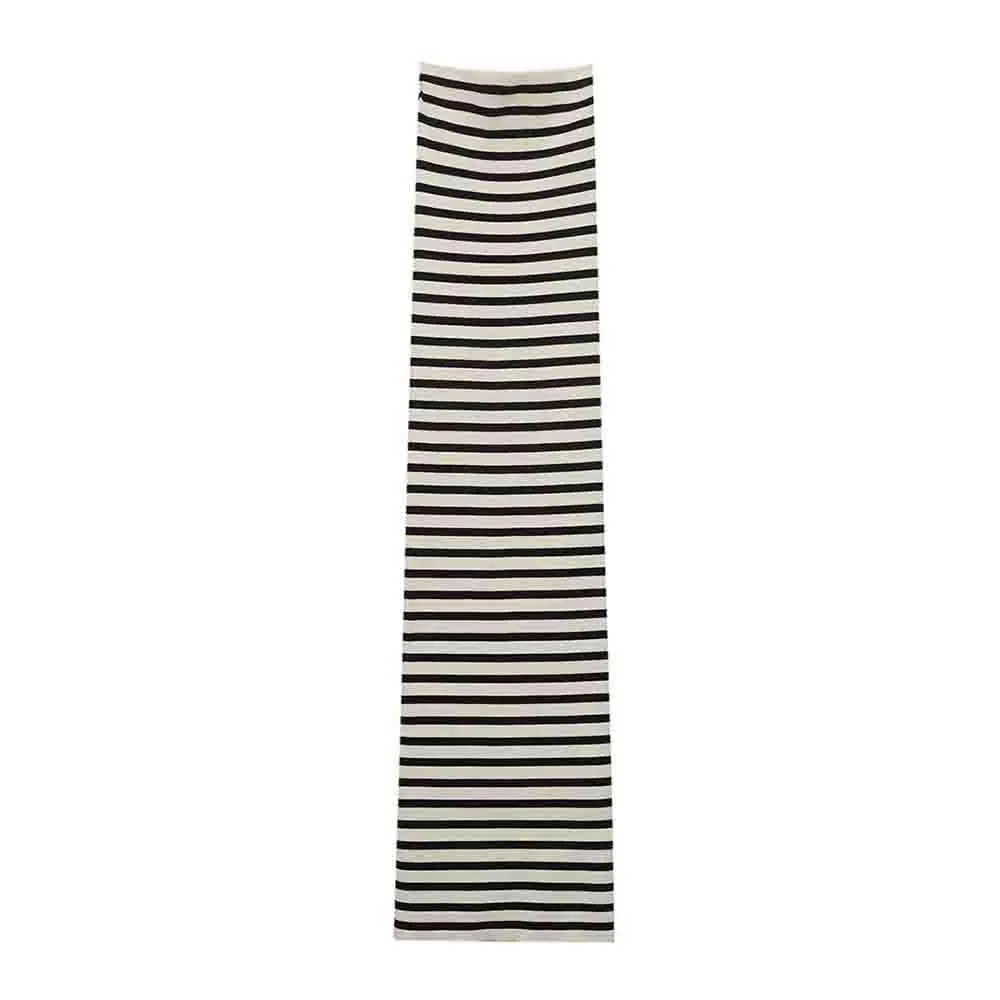 Foreign Trade2023Autumn New Women's Clothing European and American Style Straight Knit Striped Elegant Dress for Women2488023
