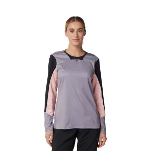 Fox Womens Defend Ls Jersey - Stone