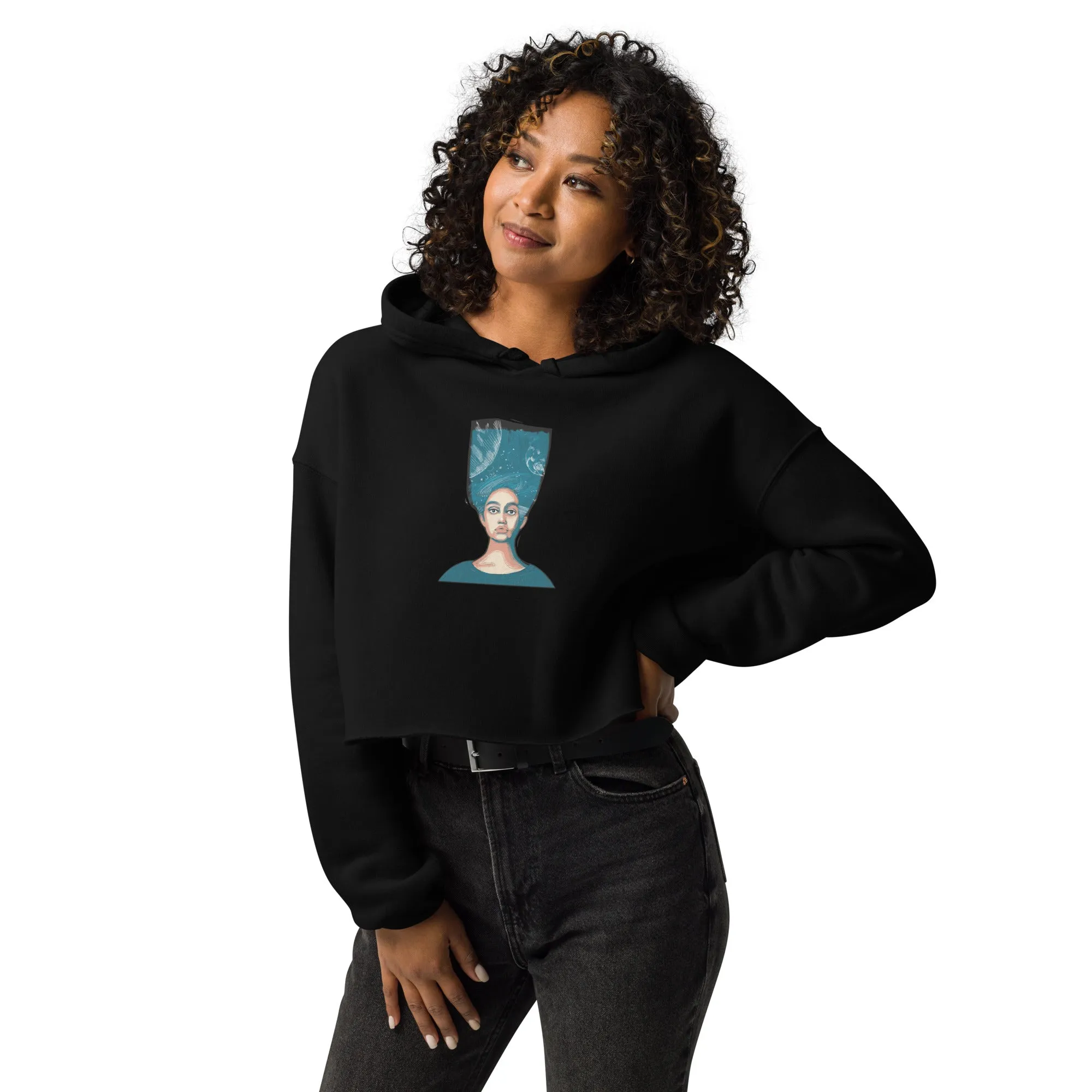 GALAXY Women's Crop Hoodie