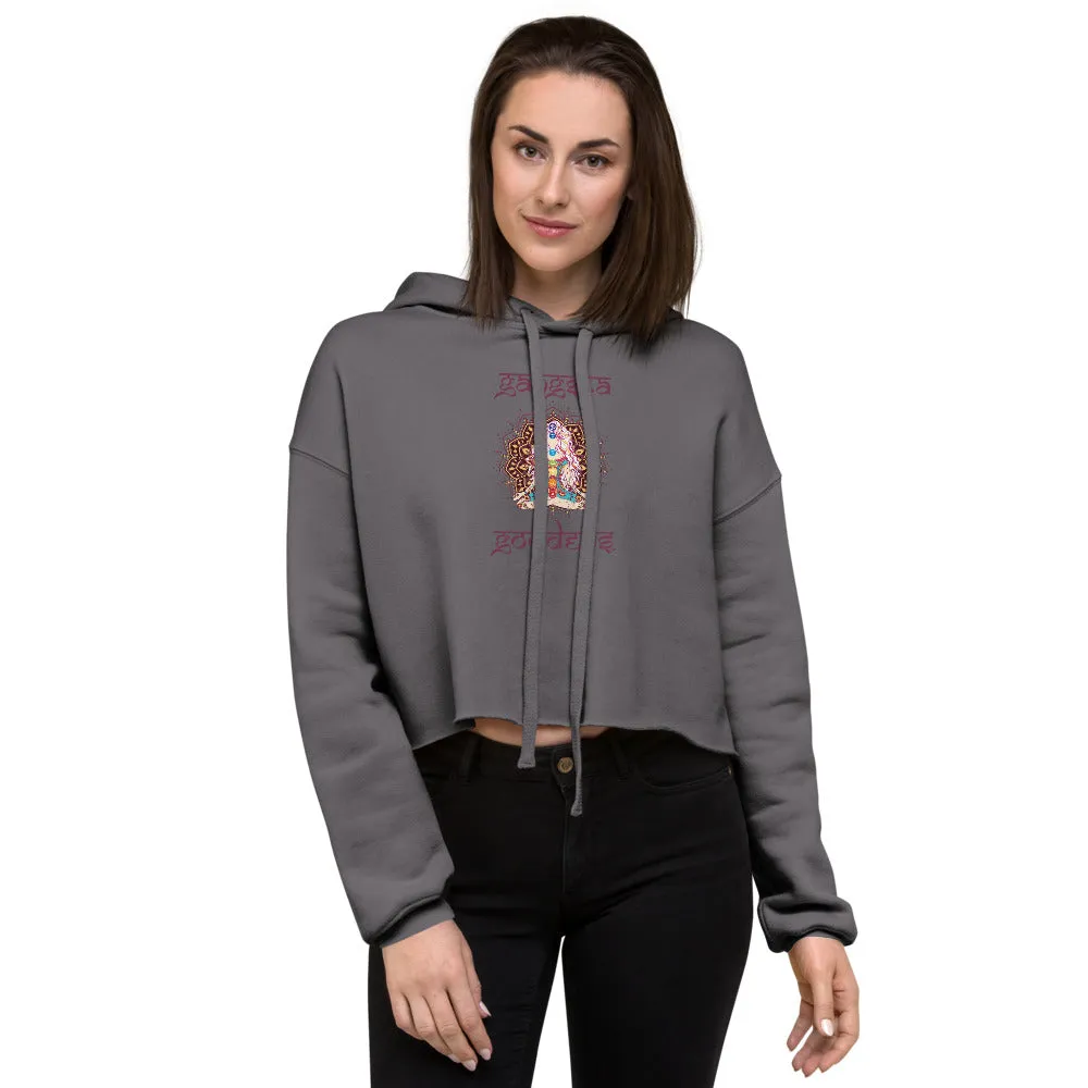 Gangsta Goddess™ Sanskrit Women's Crop Hoodie by Goddess Swag