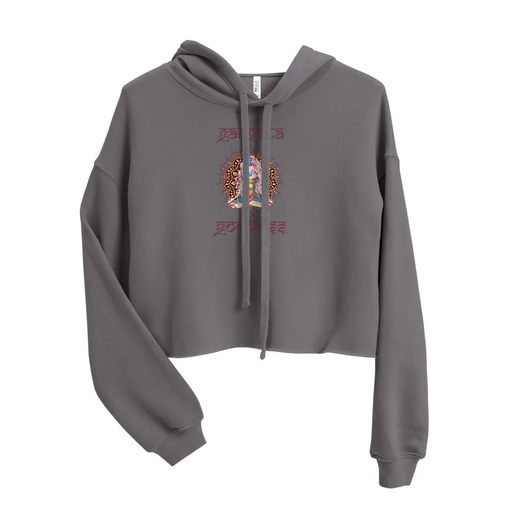 Gangsta Goddess™ Sanskrit Women's Crop Hoodie by Goddess Swag