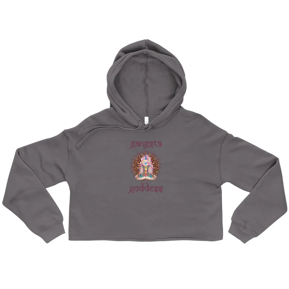 Gangsta Goddess™ Sanskrit Women's Crop Hoodie by Goddess Swag
