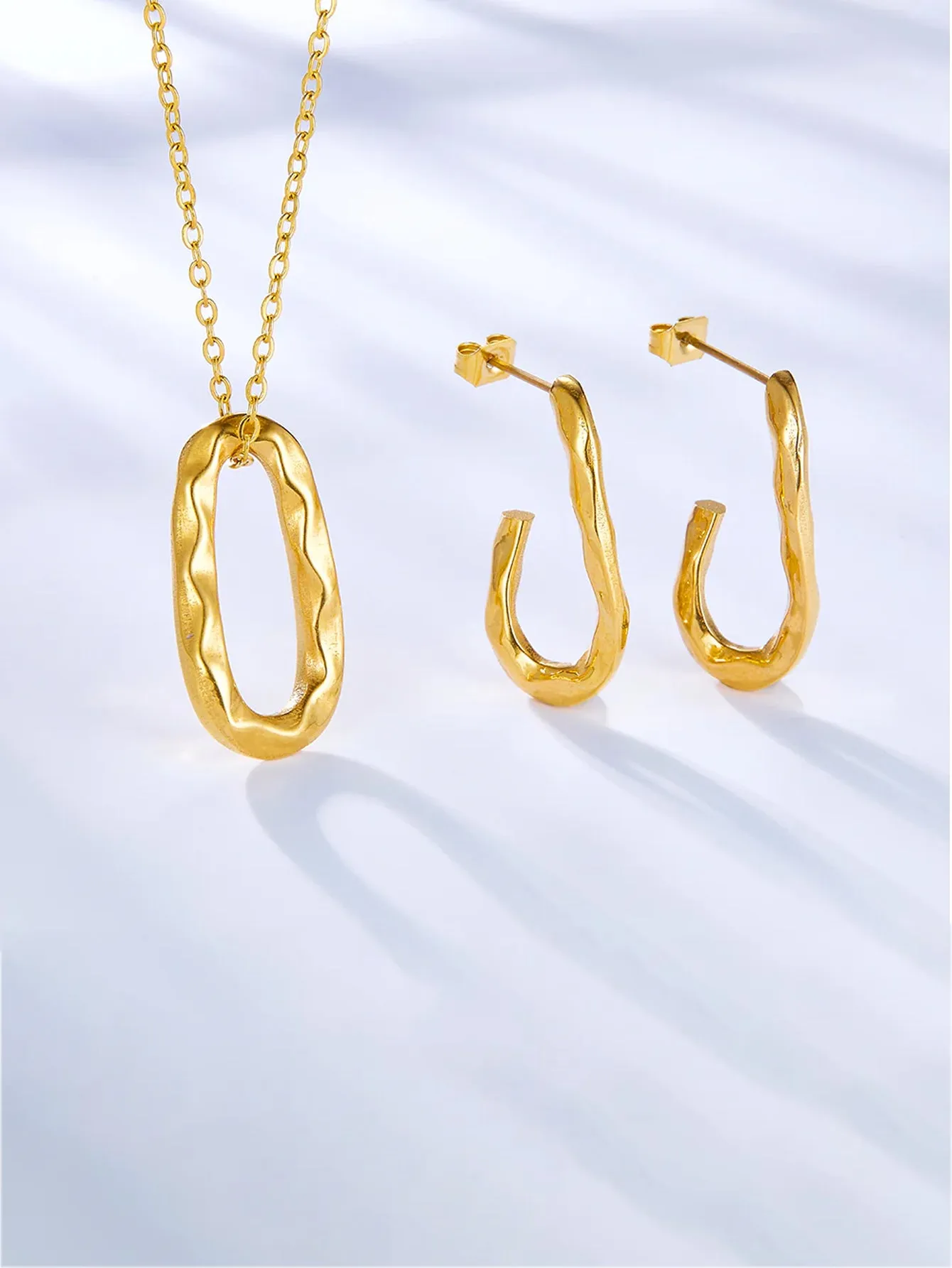 Geometric Irregular Square Stainless Jewelry  Set - FD ⚡