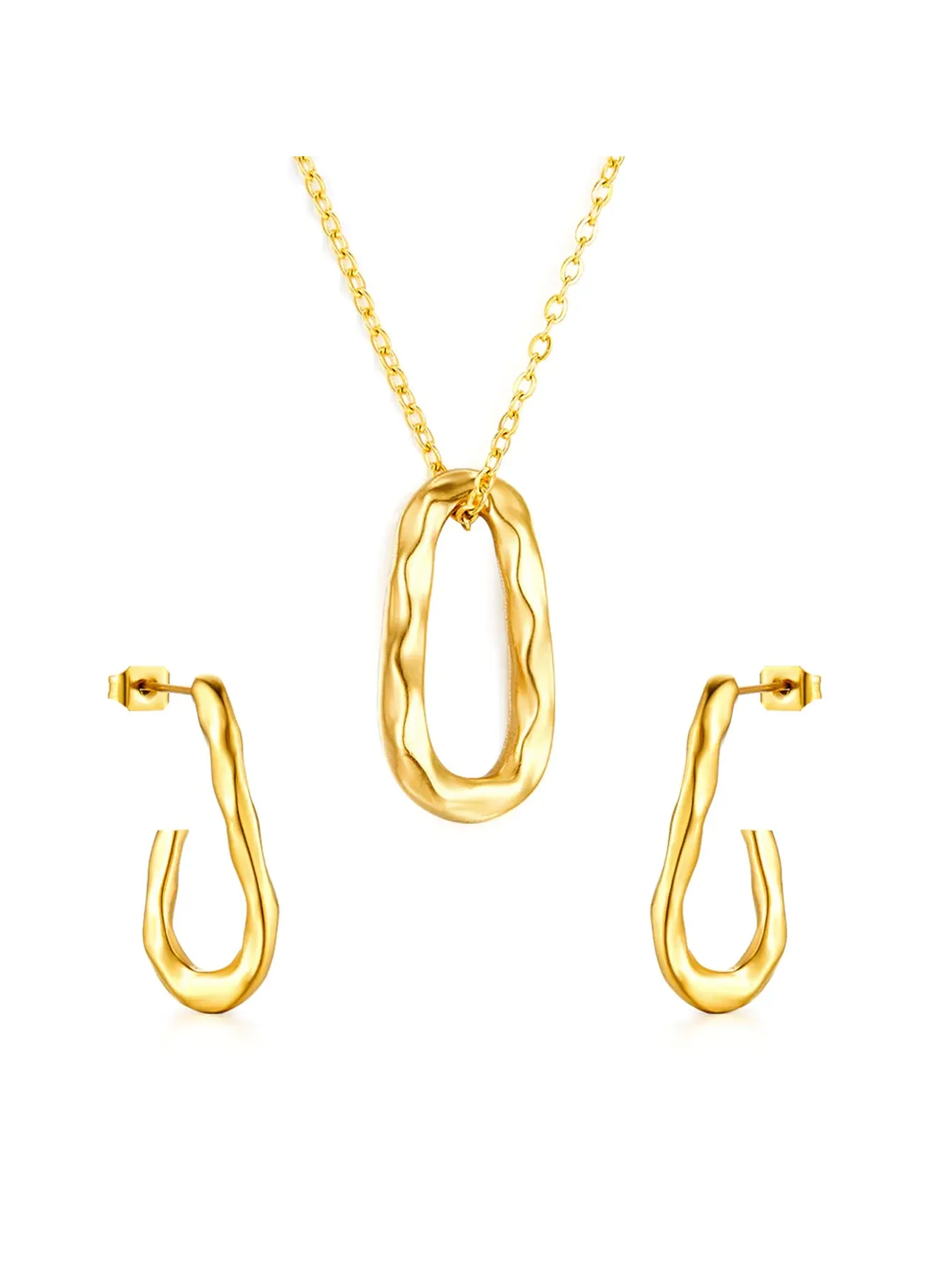 Geometric Irregular Square Stainless Jewelry  Set - FD ⚡