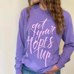 Get Your Hopes Up Long-Sleeve Tee in Violet