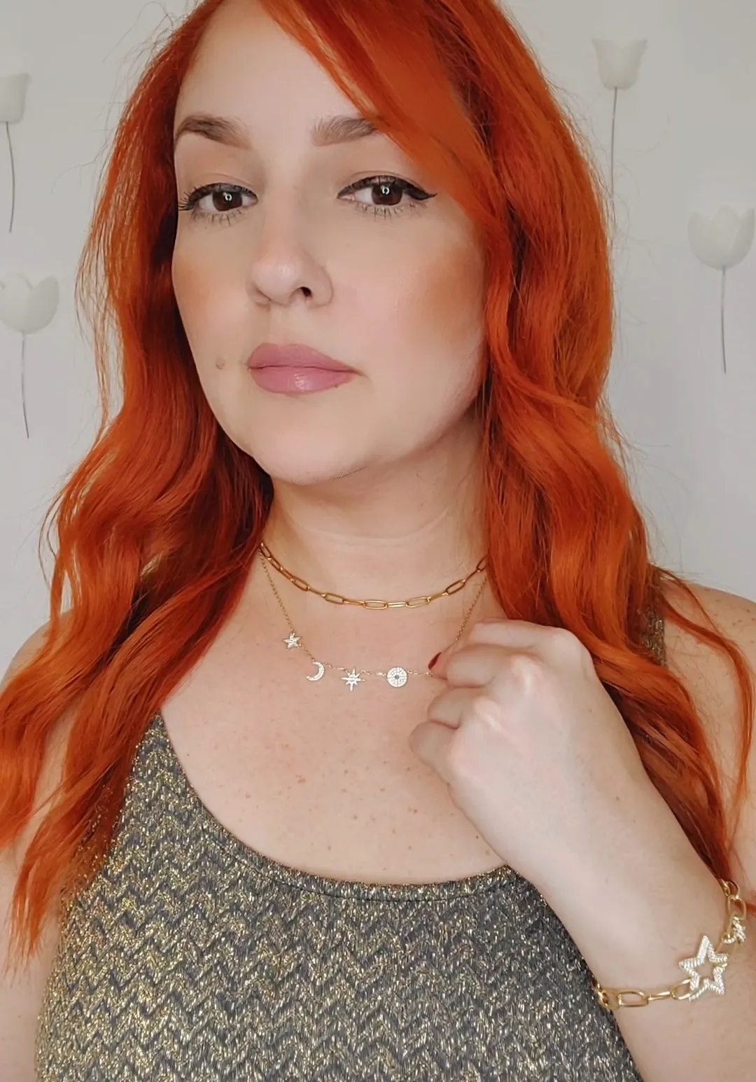Golden Paper Clip Necklace