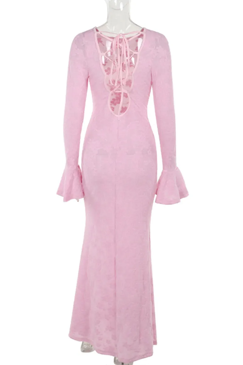 HBT1159 Bella Bell Sleeve Gown Dress