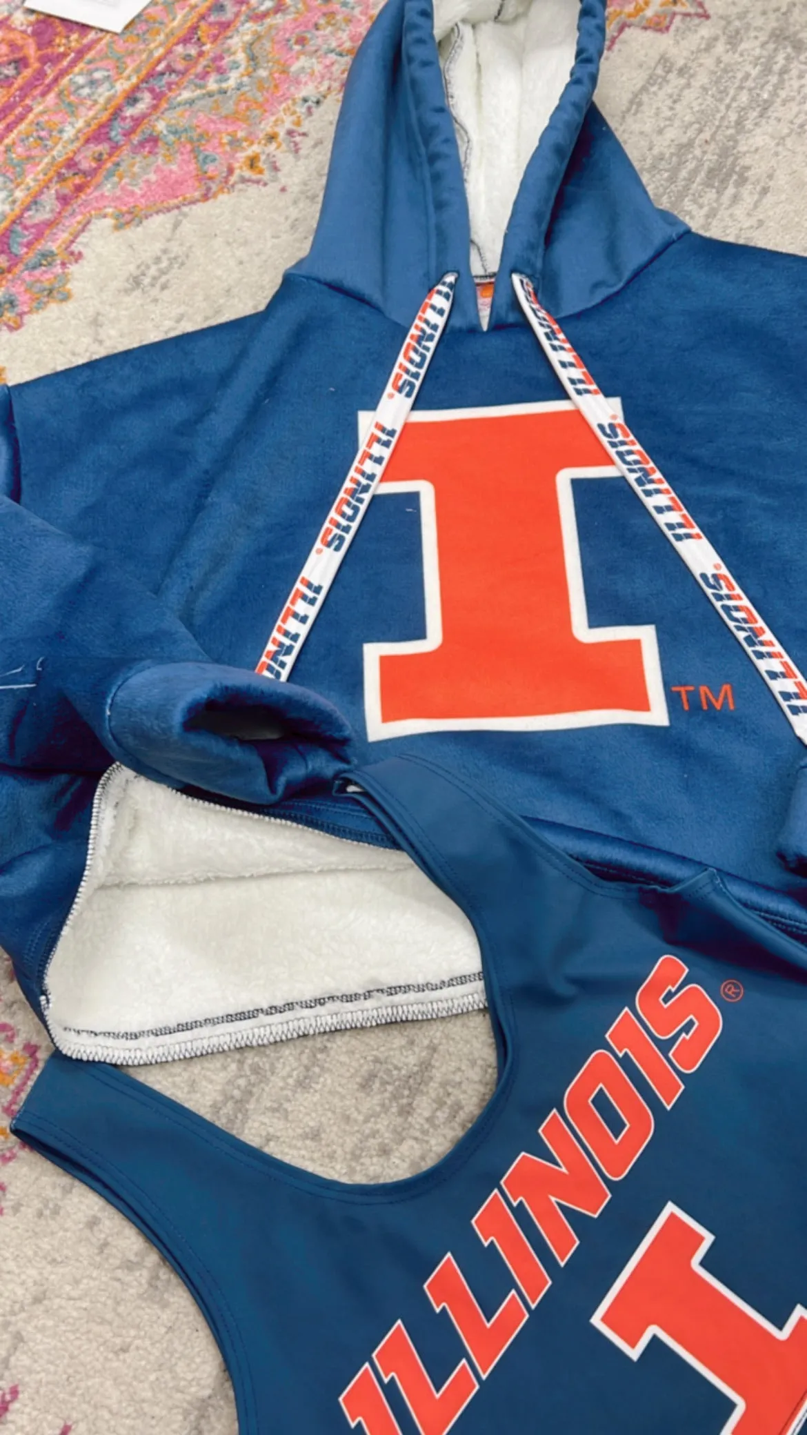 Illinois Fighting Illini Varsity Furry Hoodie