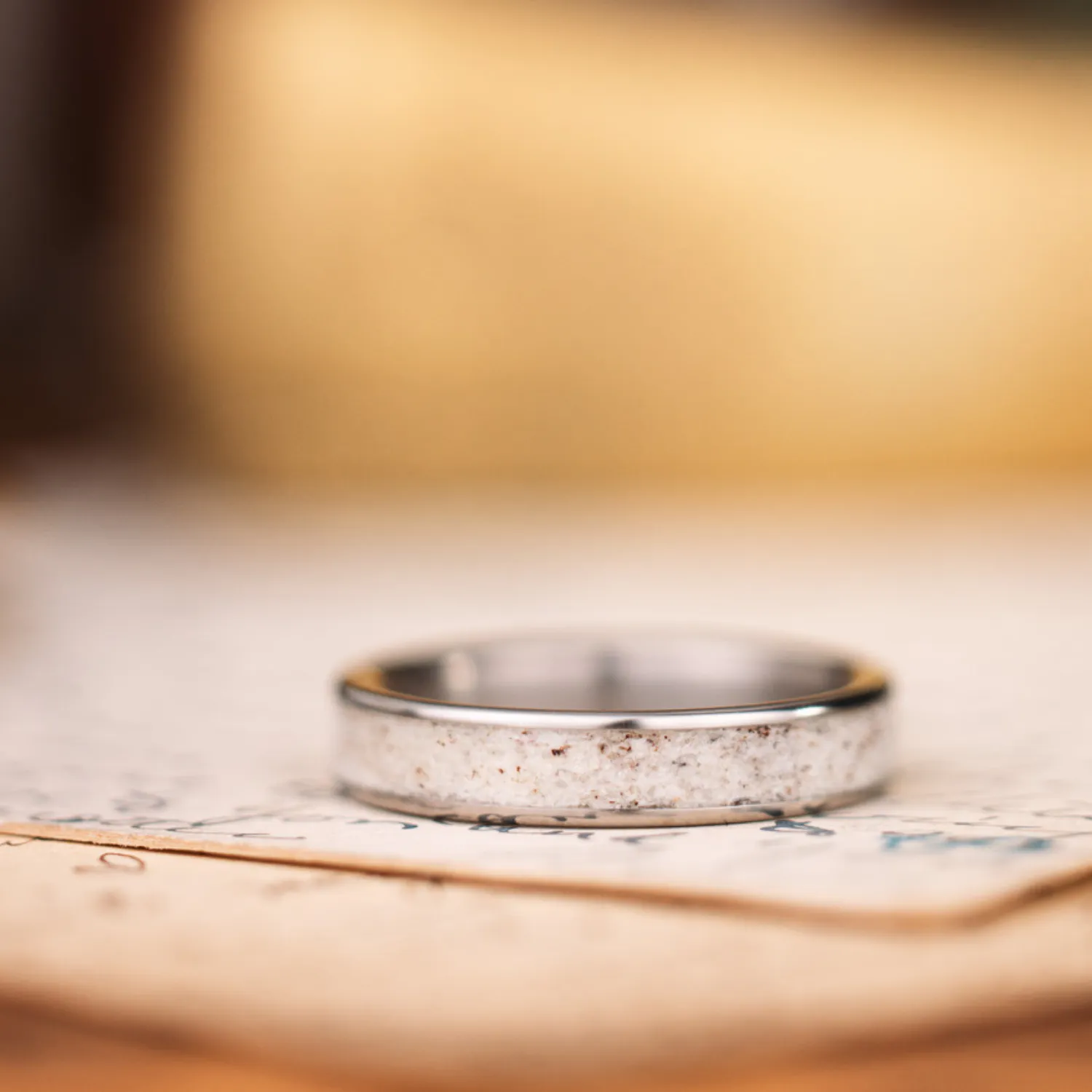 (In-Stock) The Huntress | Women's Elk Antler & Titanium Ring - Size 6.75 | 4mm Wide