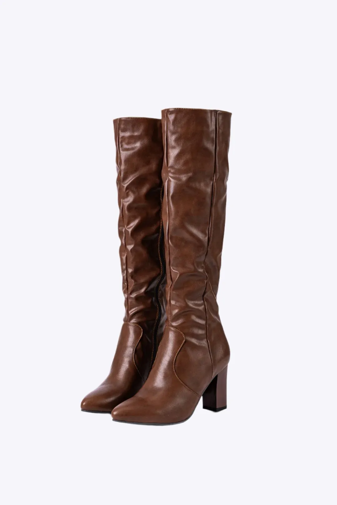 Irene - Sleek Side Zipper Woman's Knee High Boots