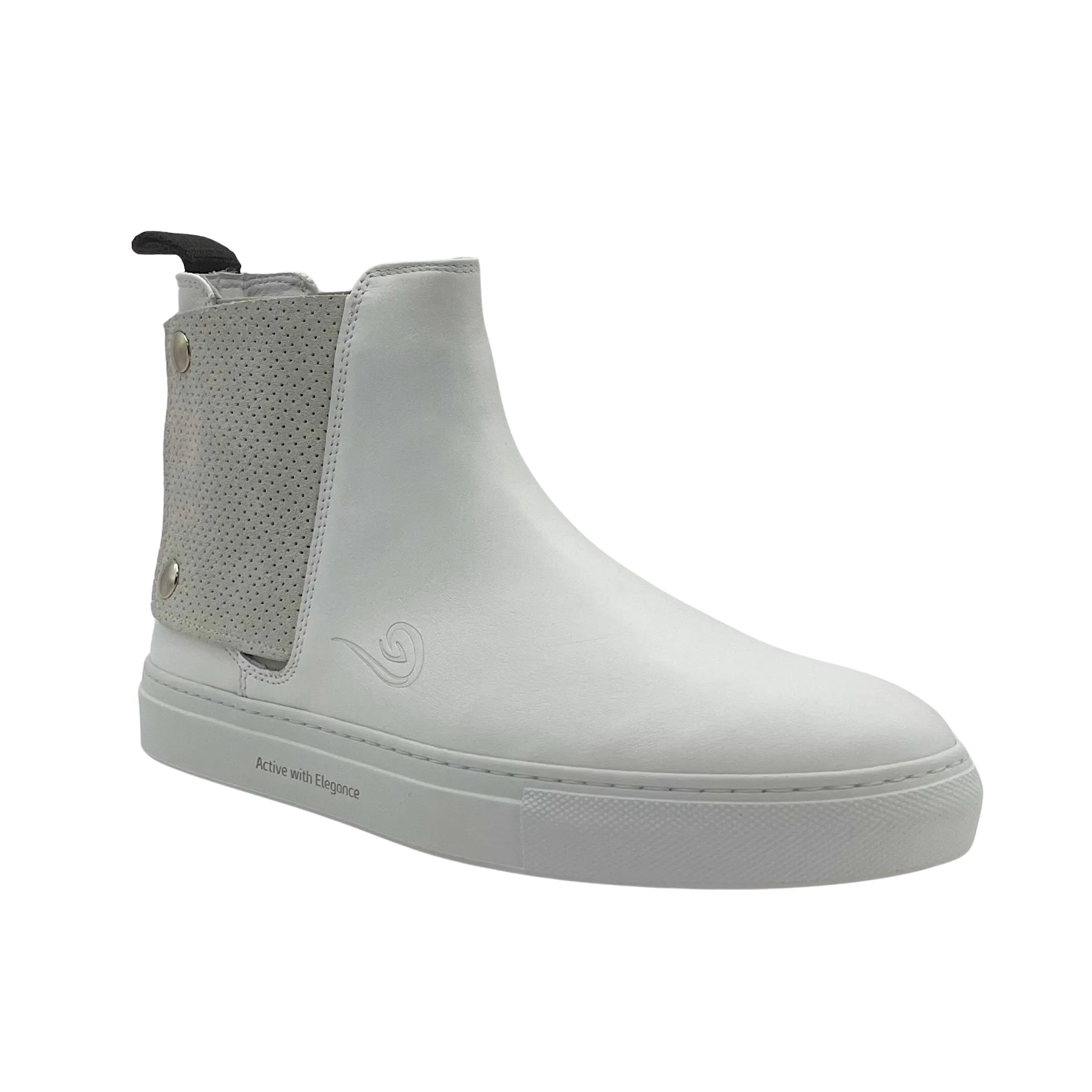 IRUNIK | WOMEN'S THE SECRET CHELSEA SNEAKER-BOOTS WITH POCKET | WHITE