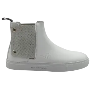 IRUNIK | WOMEN'S THE SECRET CHELSEA SNEAKER-BOOTS WITH POCKET | WHITE