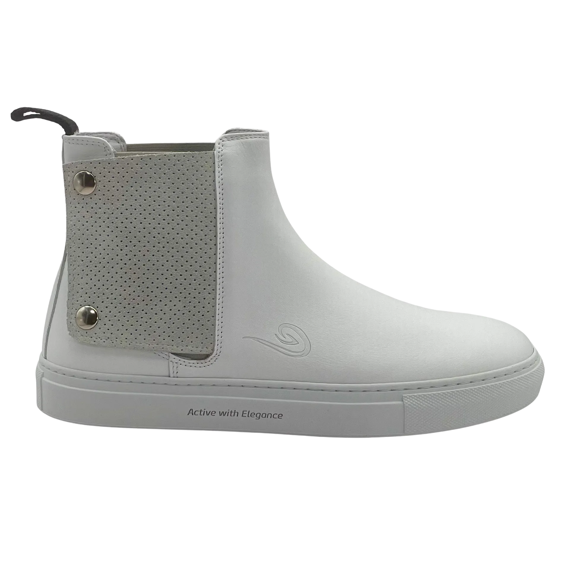 IRUNIK | WOMEN'S THE SECRET CHELSEA SNEAKER-BOOTS WITH POCKET | WHITE