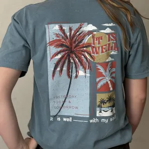 It Is Well Tee in Ice Blue