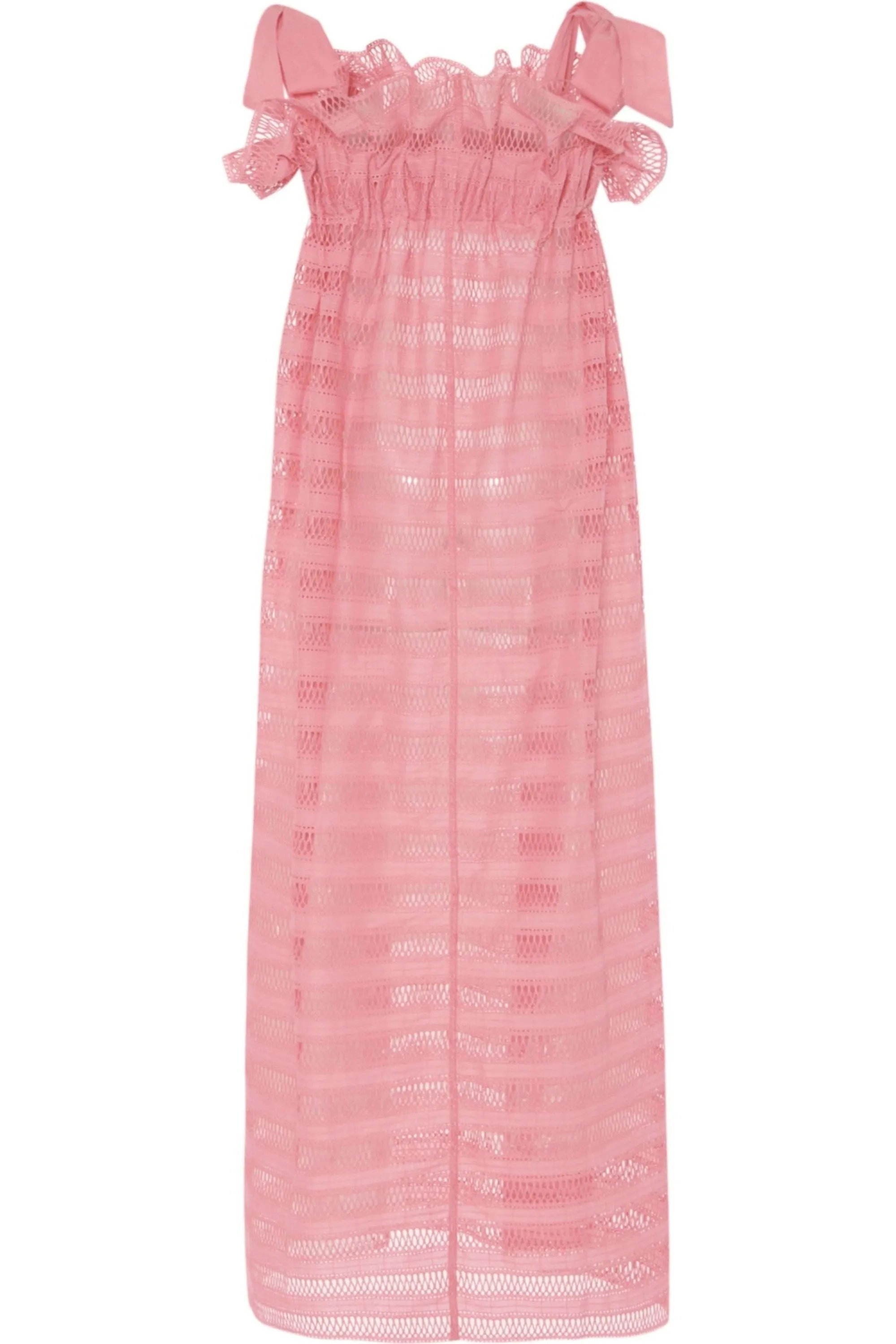 Jaime Pink Lattice Lace Dress