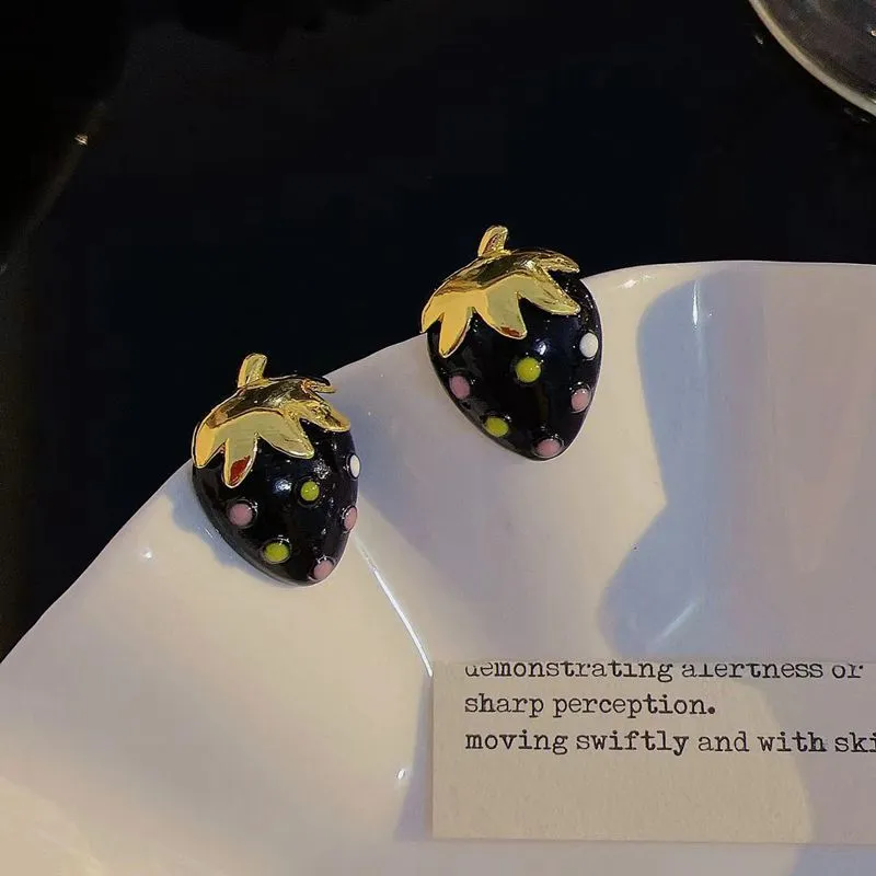 Just Lil Things Black Pin Earrings jlt11651