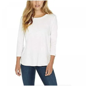 Kirkland Signature Women's 3/4 Sleeve Slub Knit T-Shirt