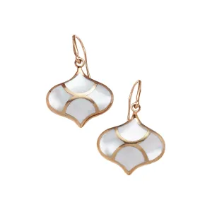 Koi Cascade Mother of Pearl Dangle "Longevity" Gold Vermeil Sterling Silver Earrings
