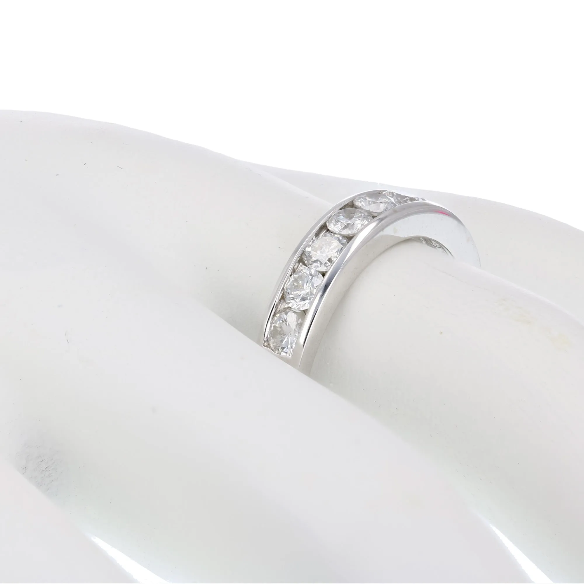 Lab Grown Diamond Channel Wedding Band in 10K Gold