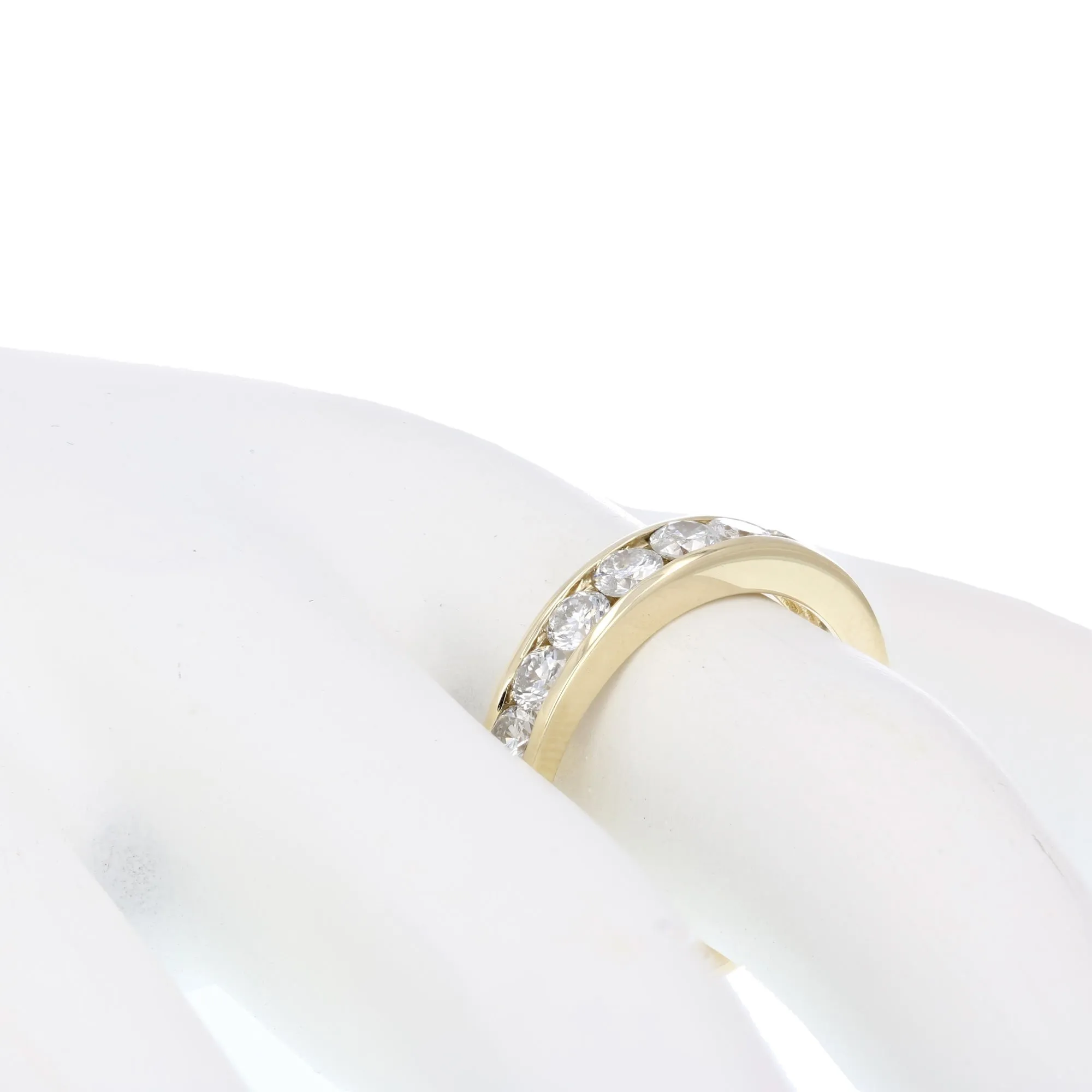 Lab Grown Diamond Channel Wedding Band in 10K Gold