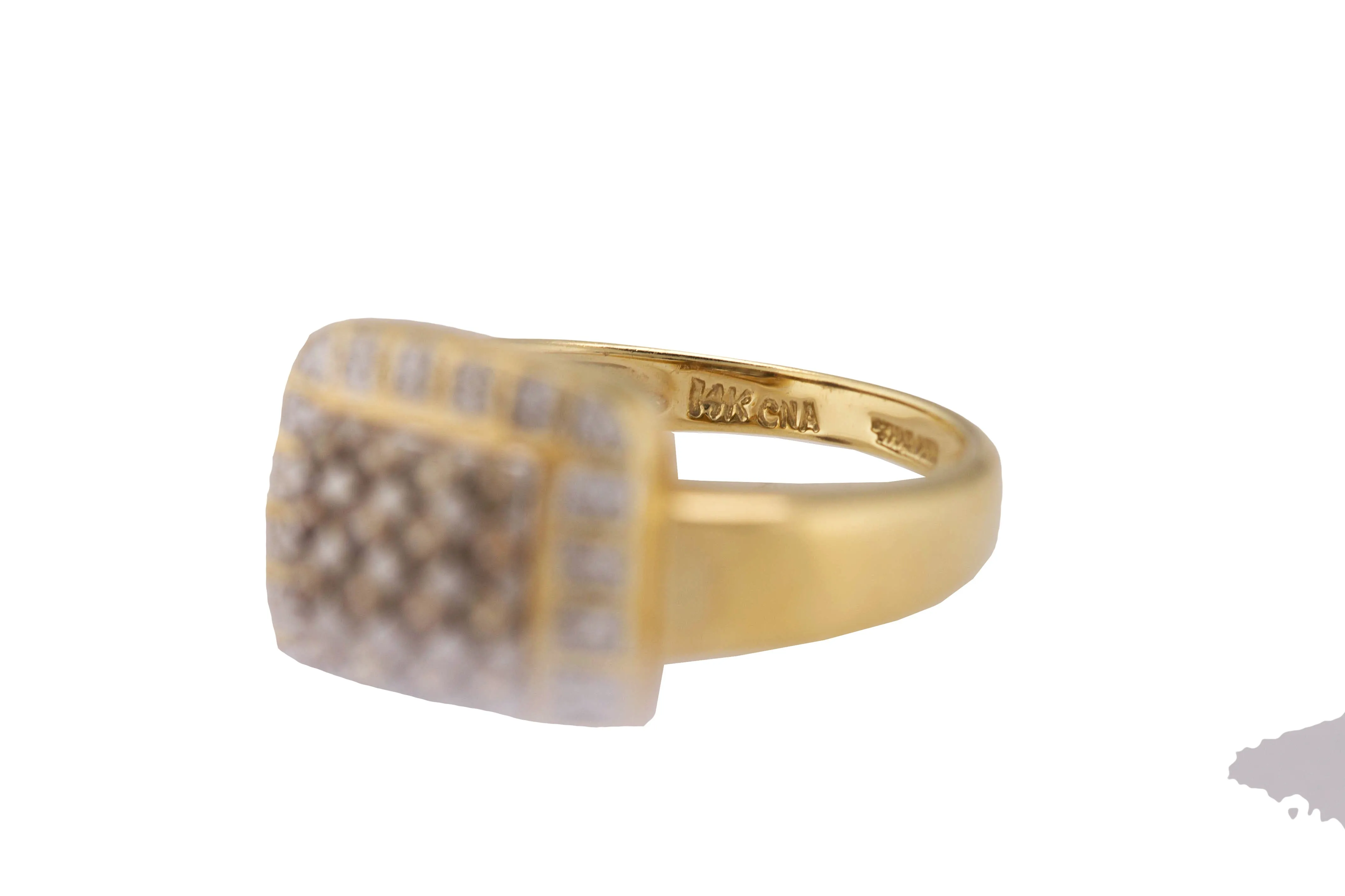 Ladies Elegant 14K Yellow Gold 0.68ctw Champagne Diamond Cocktail Promise Ring