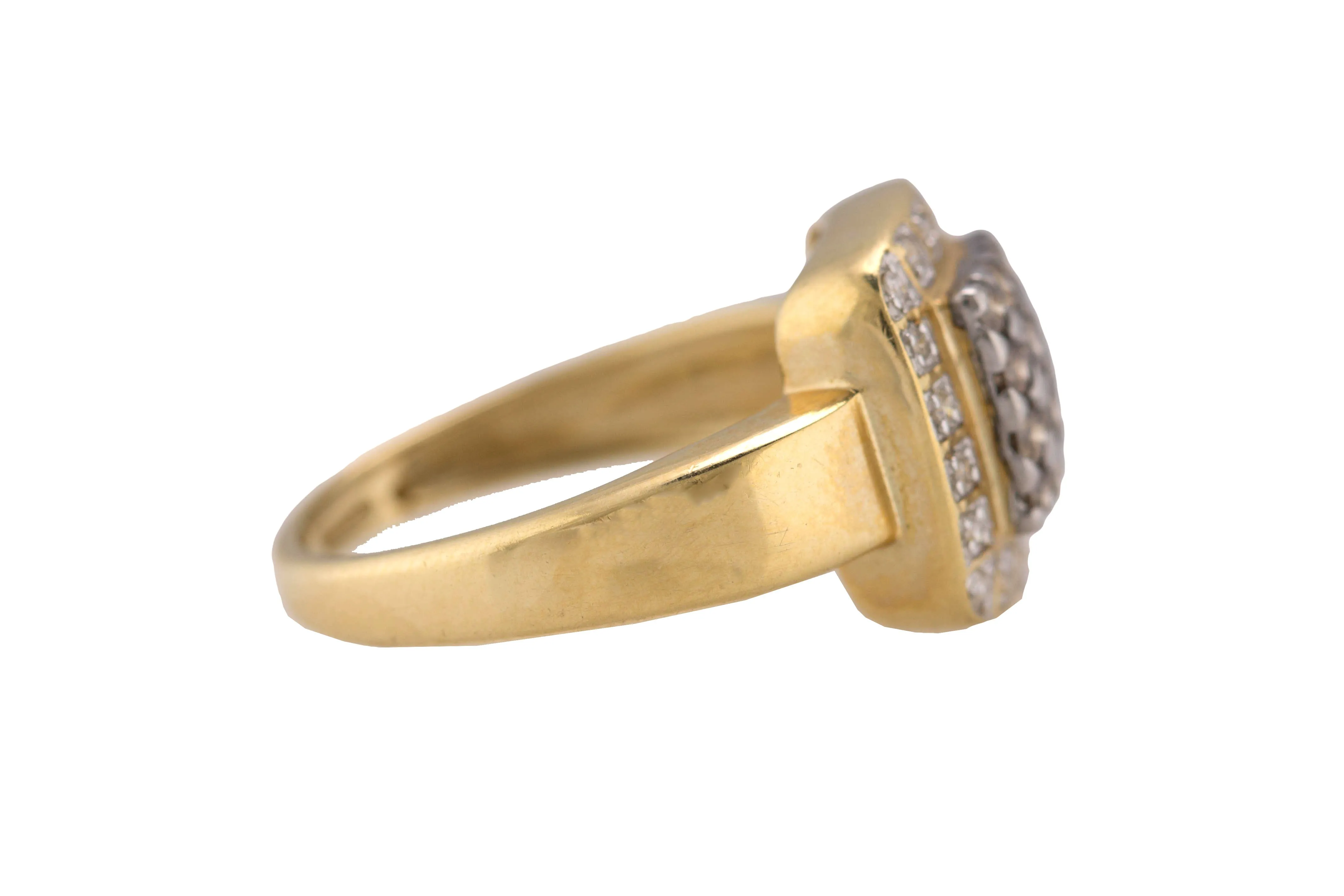 Ladies Elegant 14K Yellow Gold 0.68ctw Champagne Diamond Cocktail Promise Ring