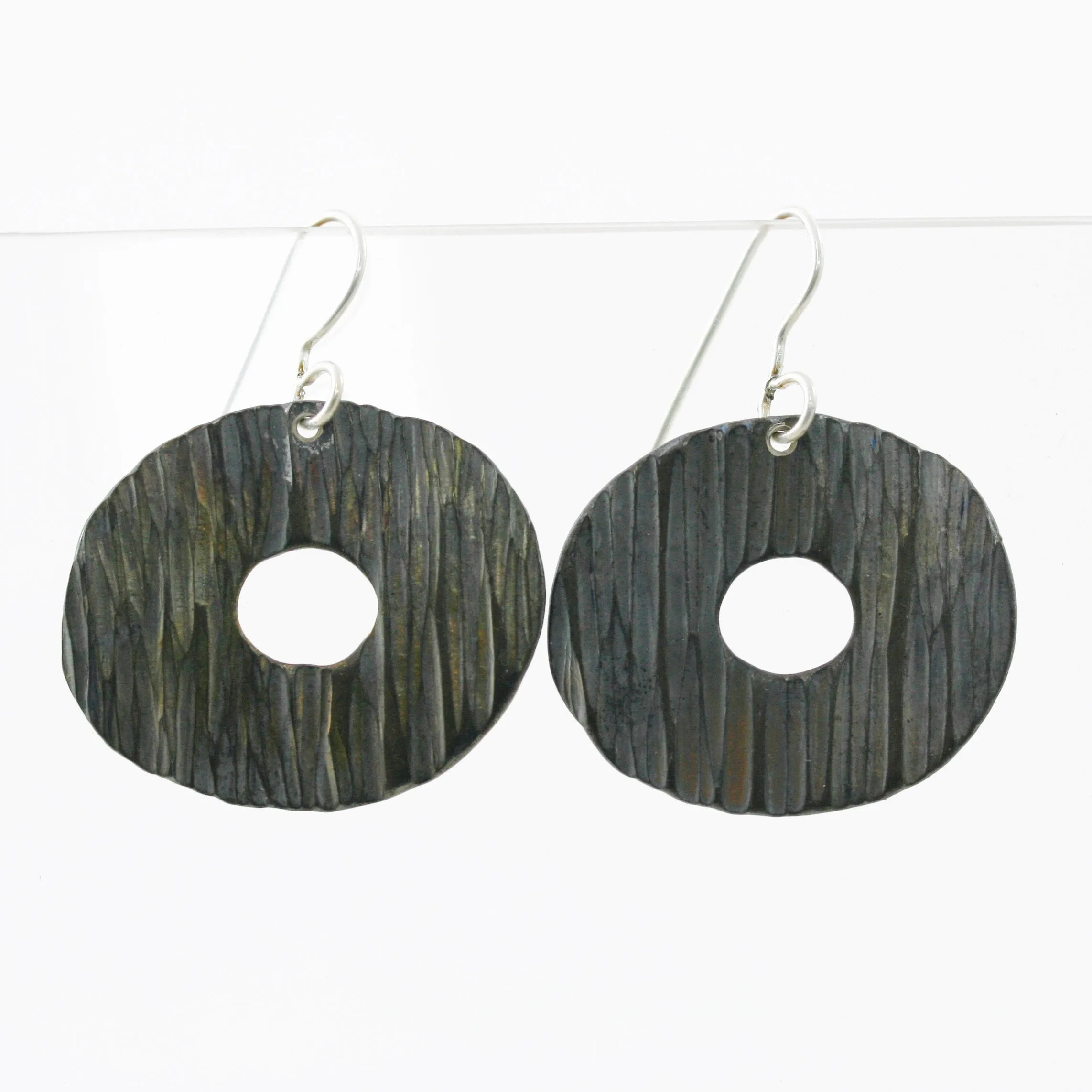 Large Stainless Steel Disc Earrings