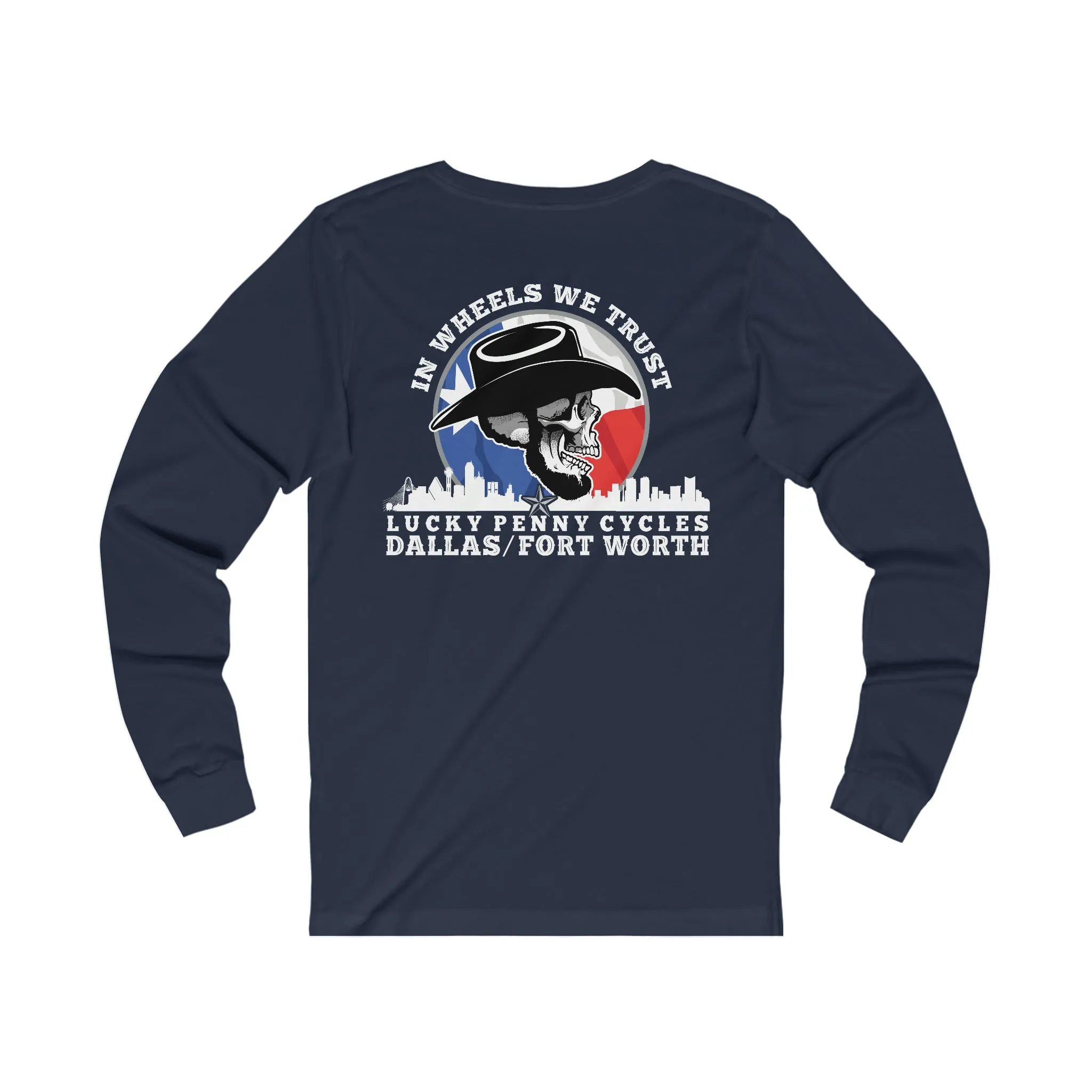 Lucky Penny Cycles DFW Skyline Long Sleeve Tee