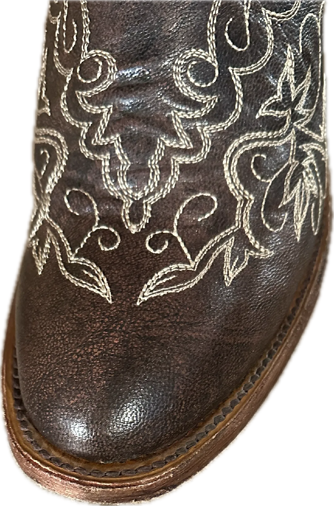 Macie Bean Women's Round Toe Brown with White Stitching Boots