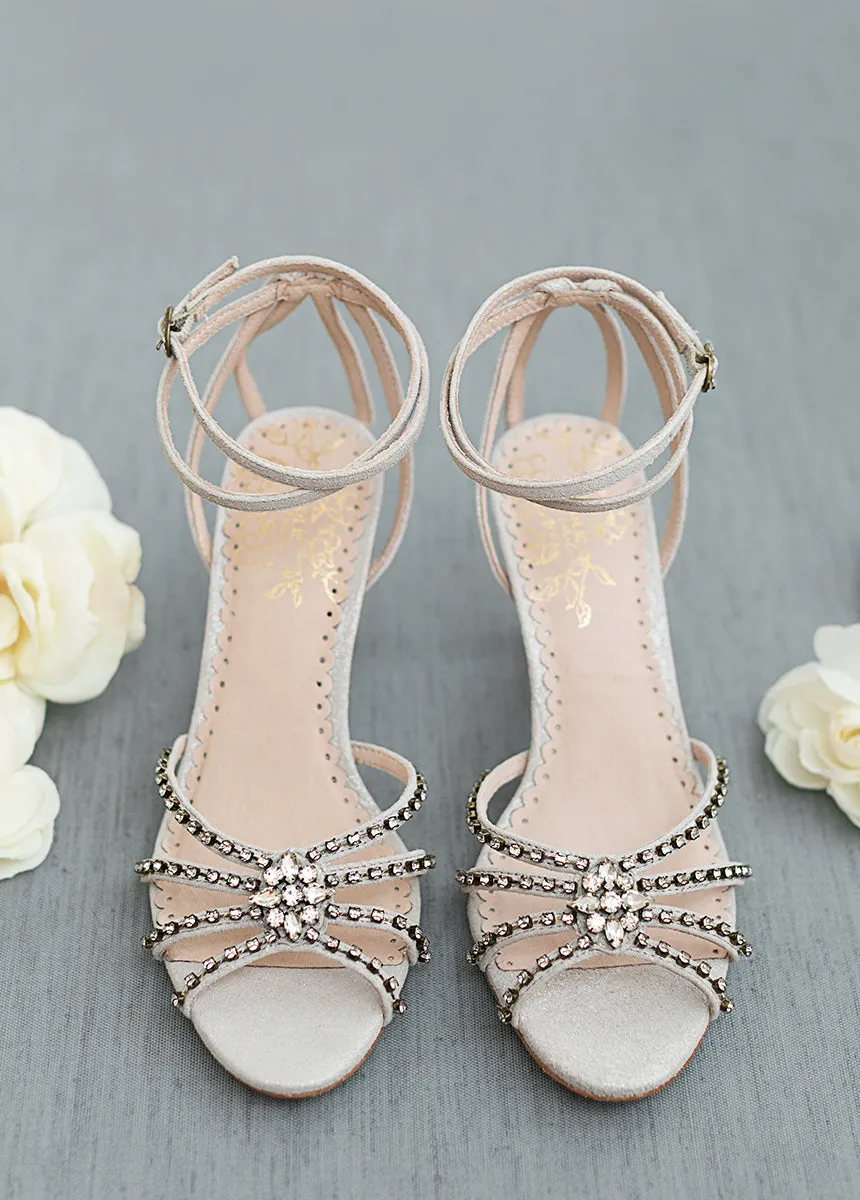 Mahina Leather Heel in Silver