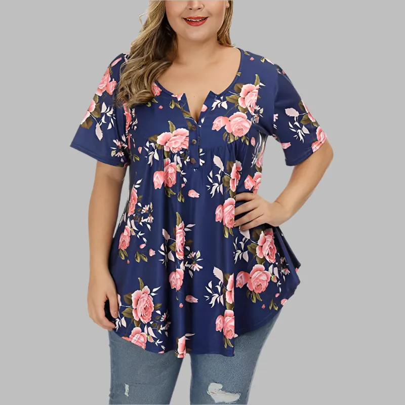 Monic – Graceful Plus-Size Women’s Blouse