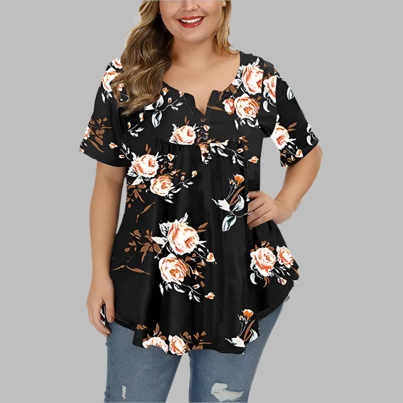 Monic – Graceful Plus-Size Women’s Blouse