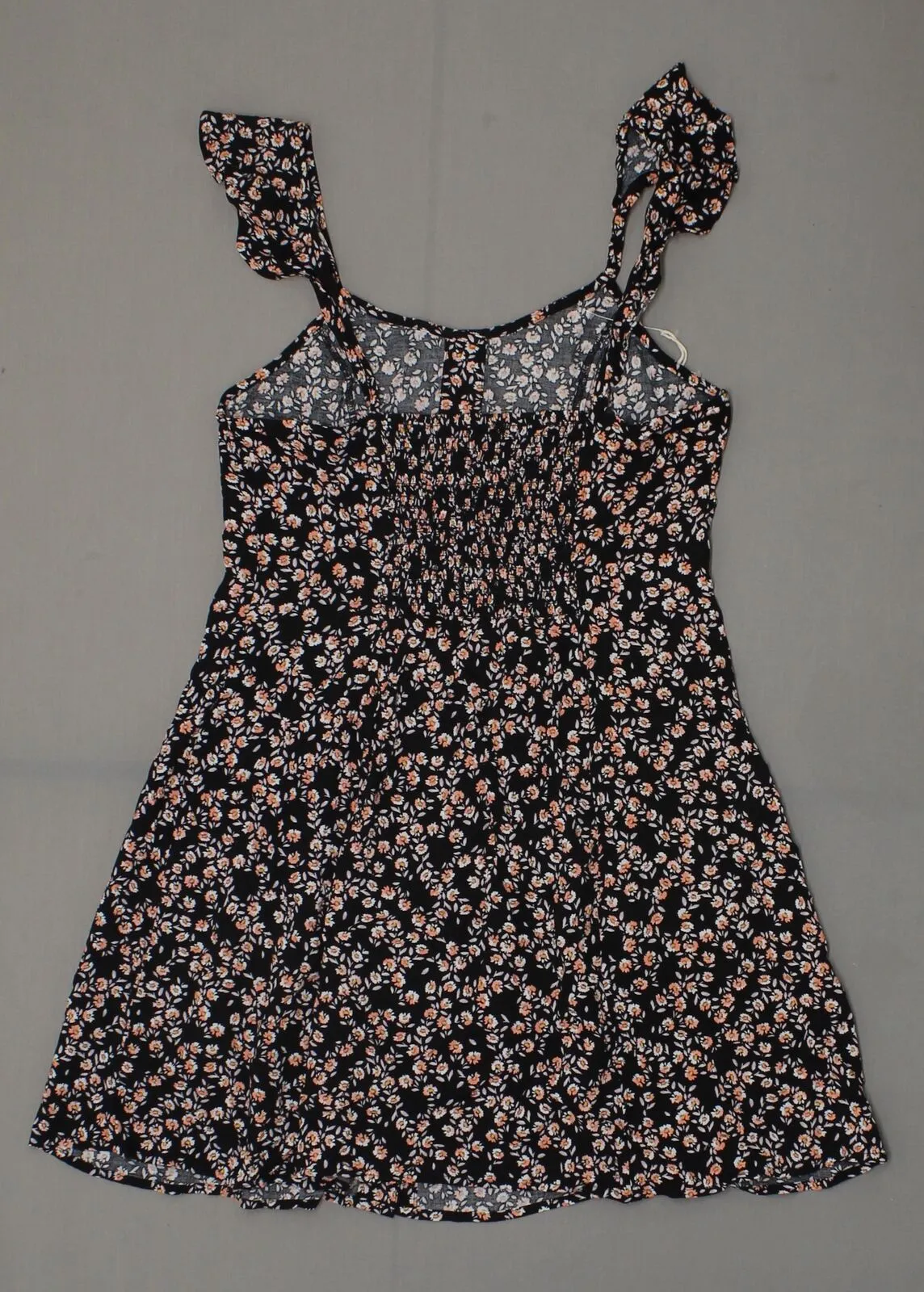 Mossimo Women's Floral Button Front Ruffle Sleeve Dress