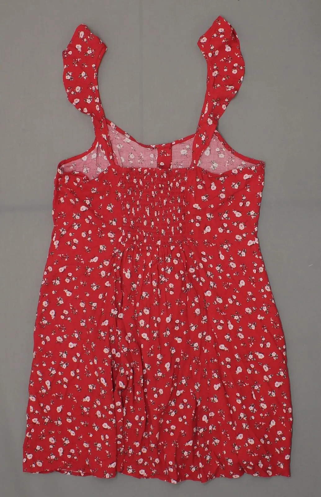 Mossimo Women's Floral Button Front Ruffle Sleeve Dress