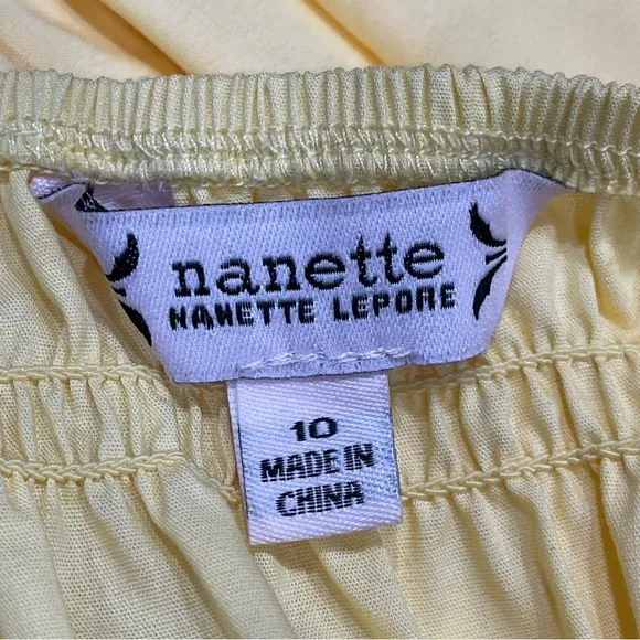 Nanette Lepore, Midi Dress, Smocked, Sleeveless, Yellow Glimmer | Size 10