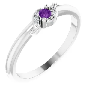Natural Diamond Accented Swirl Design Mother's Family Ring