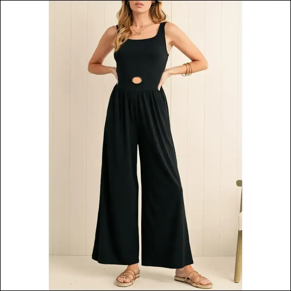 Needful Things: Chic Black Cutout Wide Leg Jumpsuit - Instant Diva, just Add ! 😈