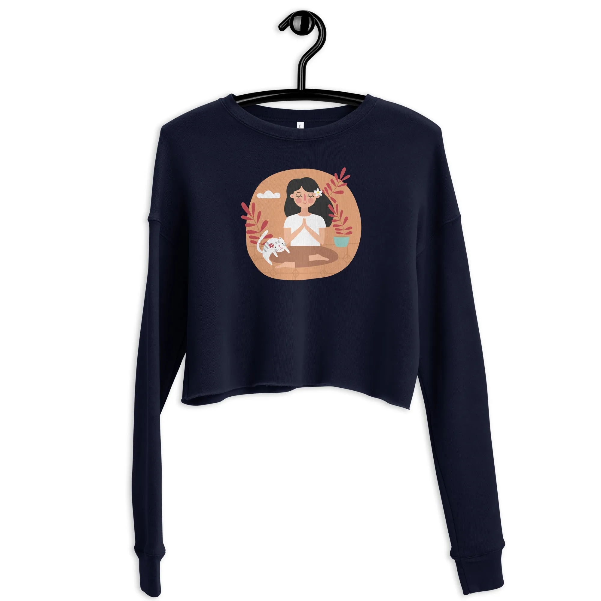 NEVER BE ALONE Women's Crop Sweatshirt