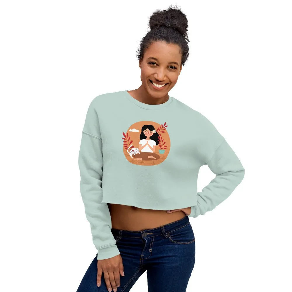 NEVER BE ALONE Women's Crop Sweatshirt