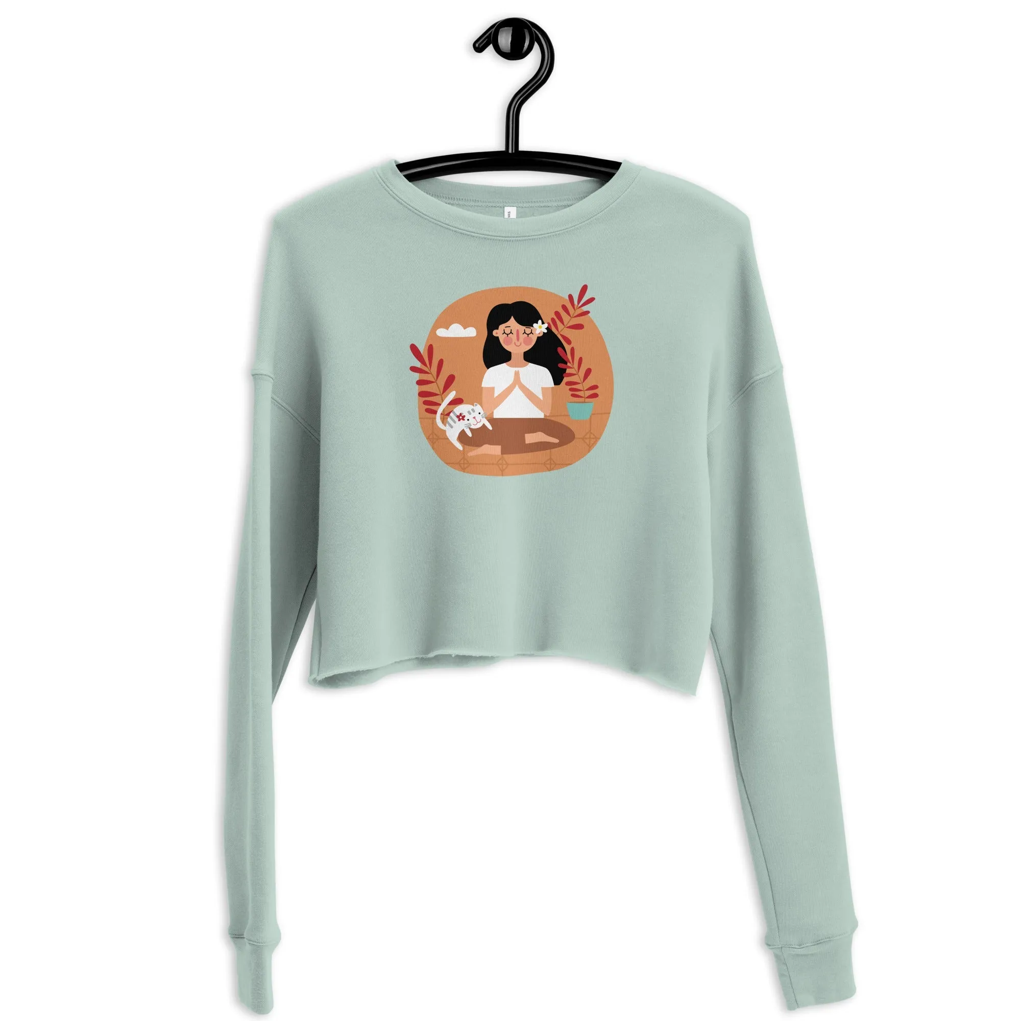 NEVER BE ALONE Women's Crop Sweatshirt