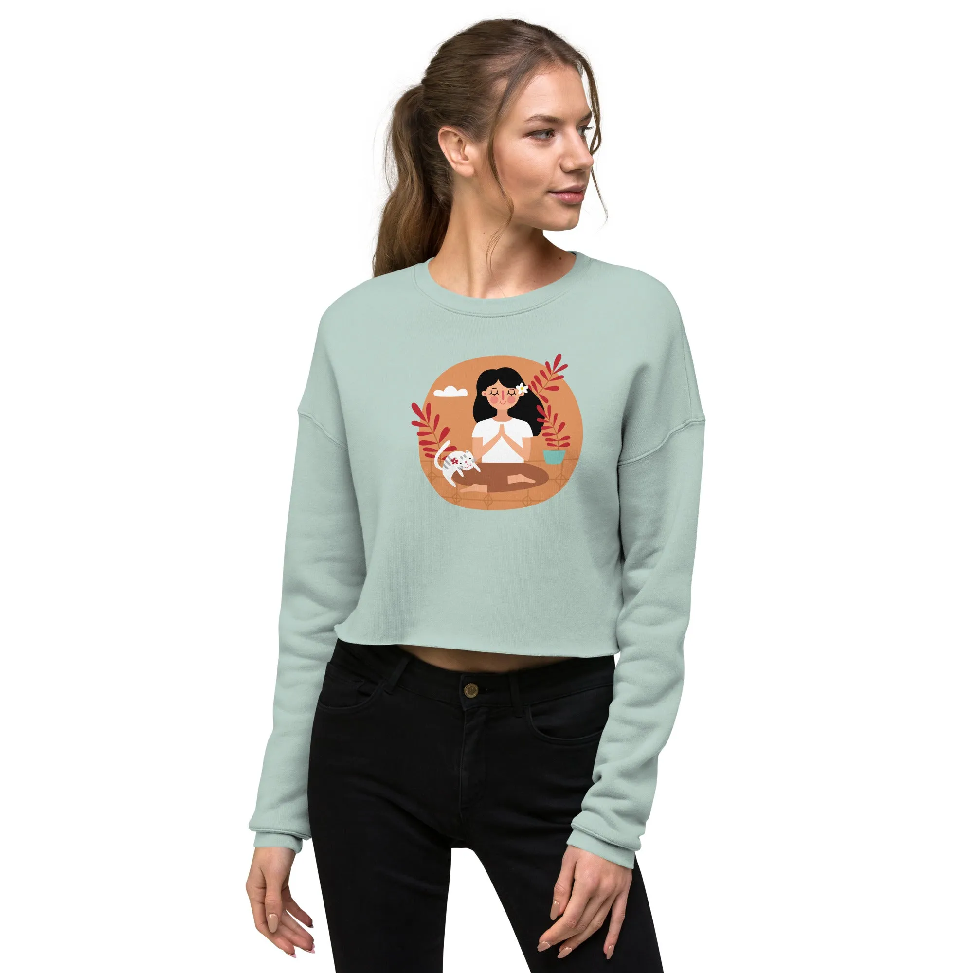 NEVER BE ALONE Women's Crop Sweatshirt